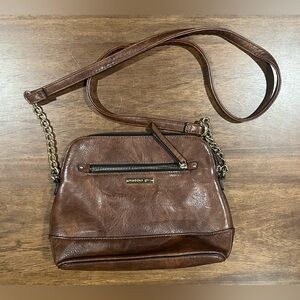 Steve Madden Girl Brown Crossbody Bag with Chain Detail